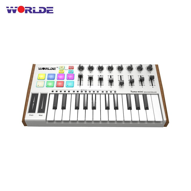 mini midi pedal WORLDE TUNA MINI Ultra-Portable 25-Key USB MIDI Keyboard Controller 8 – Turkey Feast