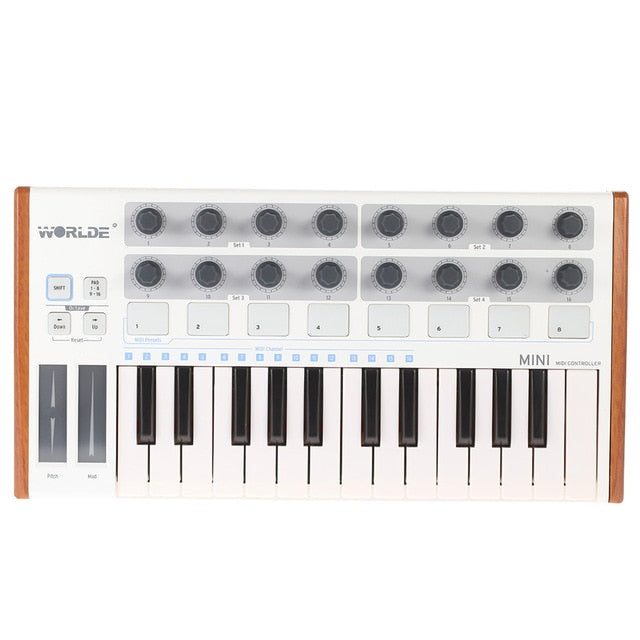 mini midi pedal WORLDE TUNA MINI Ultra-Portable 25-Key USB MIDI Keyboard Controller 8 – Turkey Feast