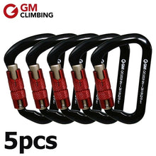 Load image into Gallery viewer, GM CLIMBING Carabiner Self Auto Locking 28kN Mountain Rappel Carabiner CE / UIAA Indoor Lanyard Rock Climbing Equipment