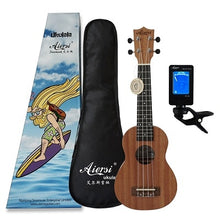 Load image into Gallery viewer, Aiersi brand 21 inch mahogany Soprano ukulele Hawaiian guitar ukelele