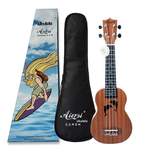 Aiersi brand 21 inch mahogany Soprano ukulele Hawaiian guitar ukelele