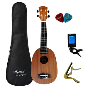 Aiersi brand 21 inch mahogany Soprano ukulele Hawaiian guitar ukelele